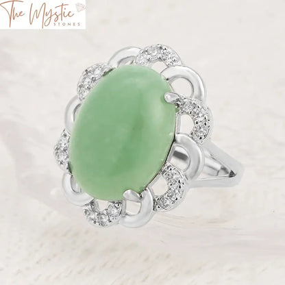 Healing Stone Egg-Shaped Ring