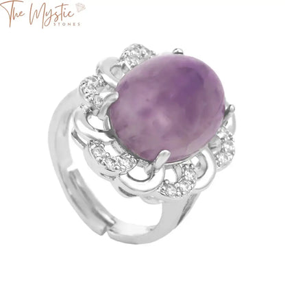 Healing Stone Egg-Shaped Ring