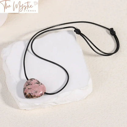 Healing Stone Heart Pendant Necklace