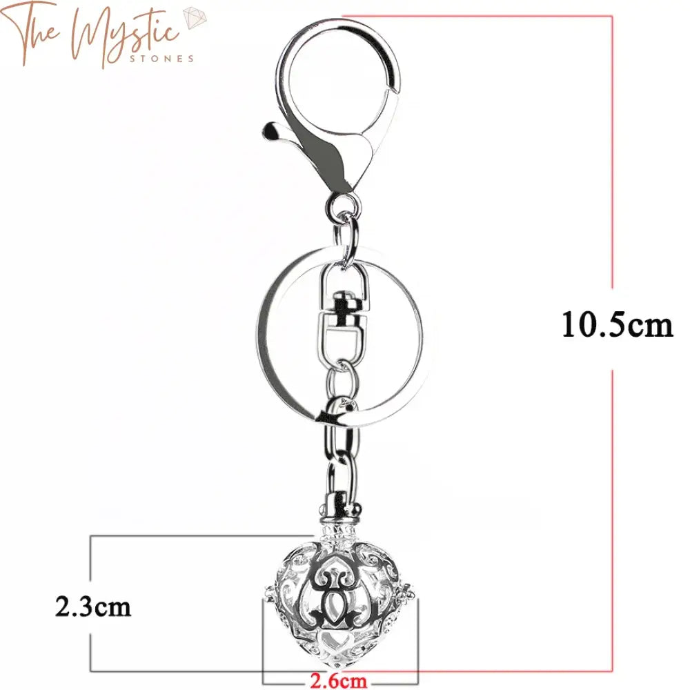 Heart Cage Metal Keychain