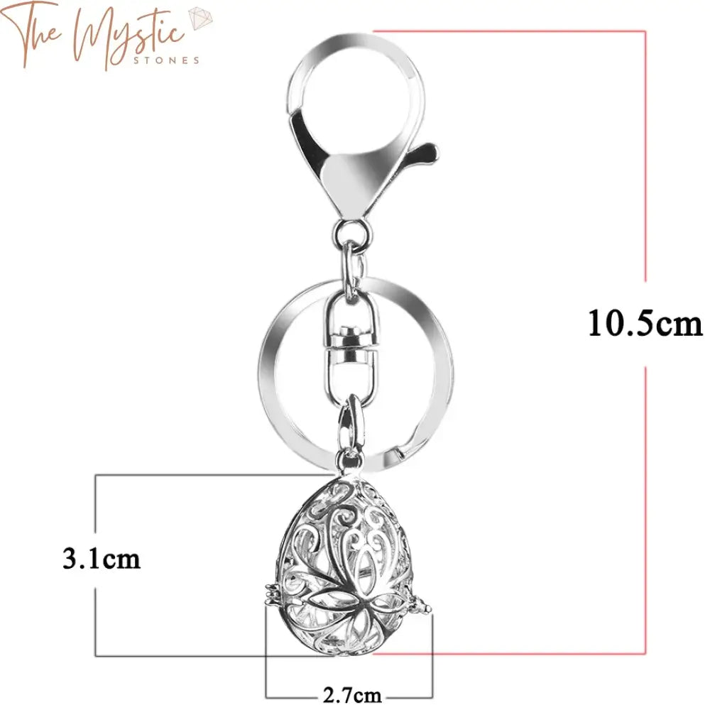 Heart Cage Metal Keychain