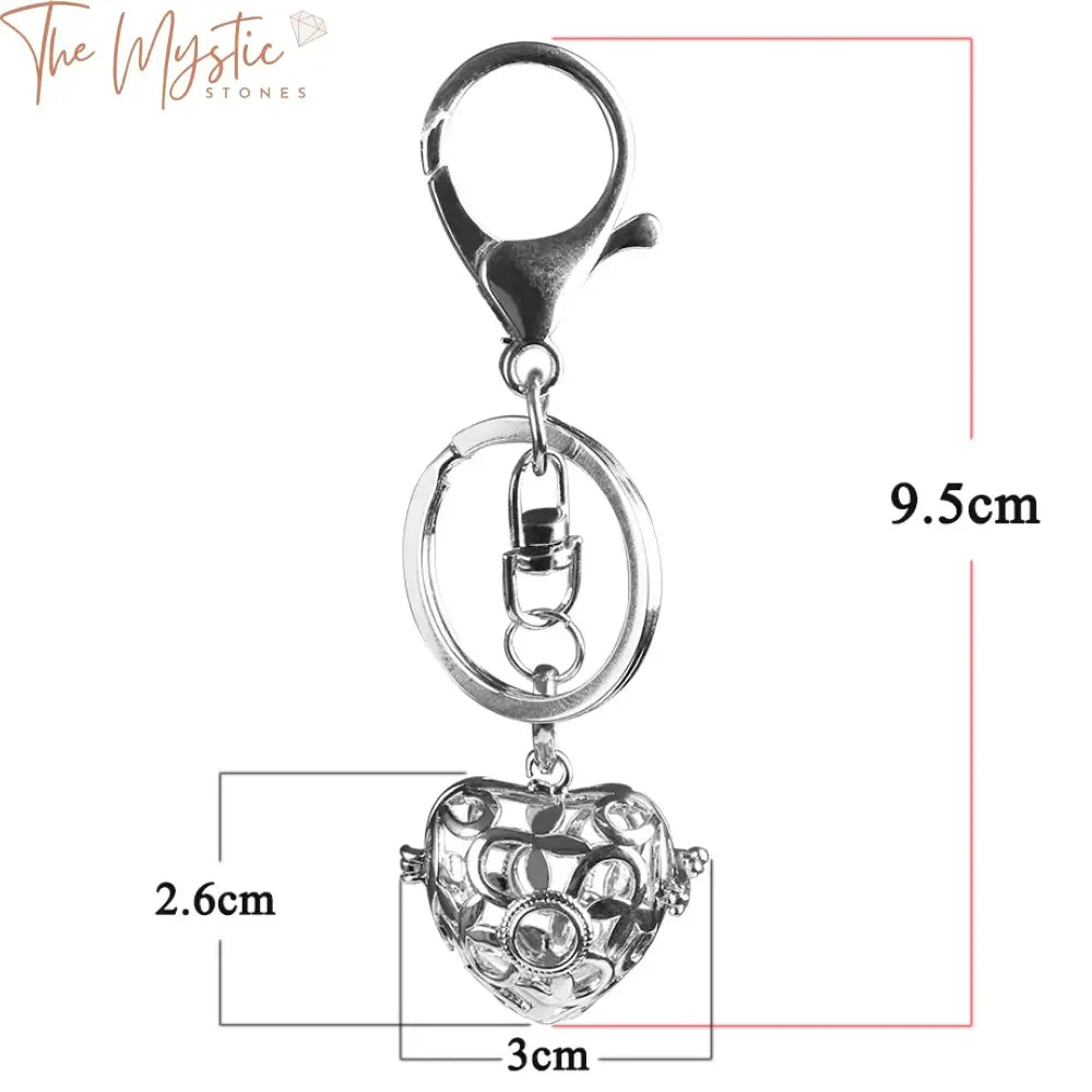 Heart Cage Metal Keychain