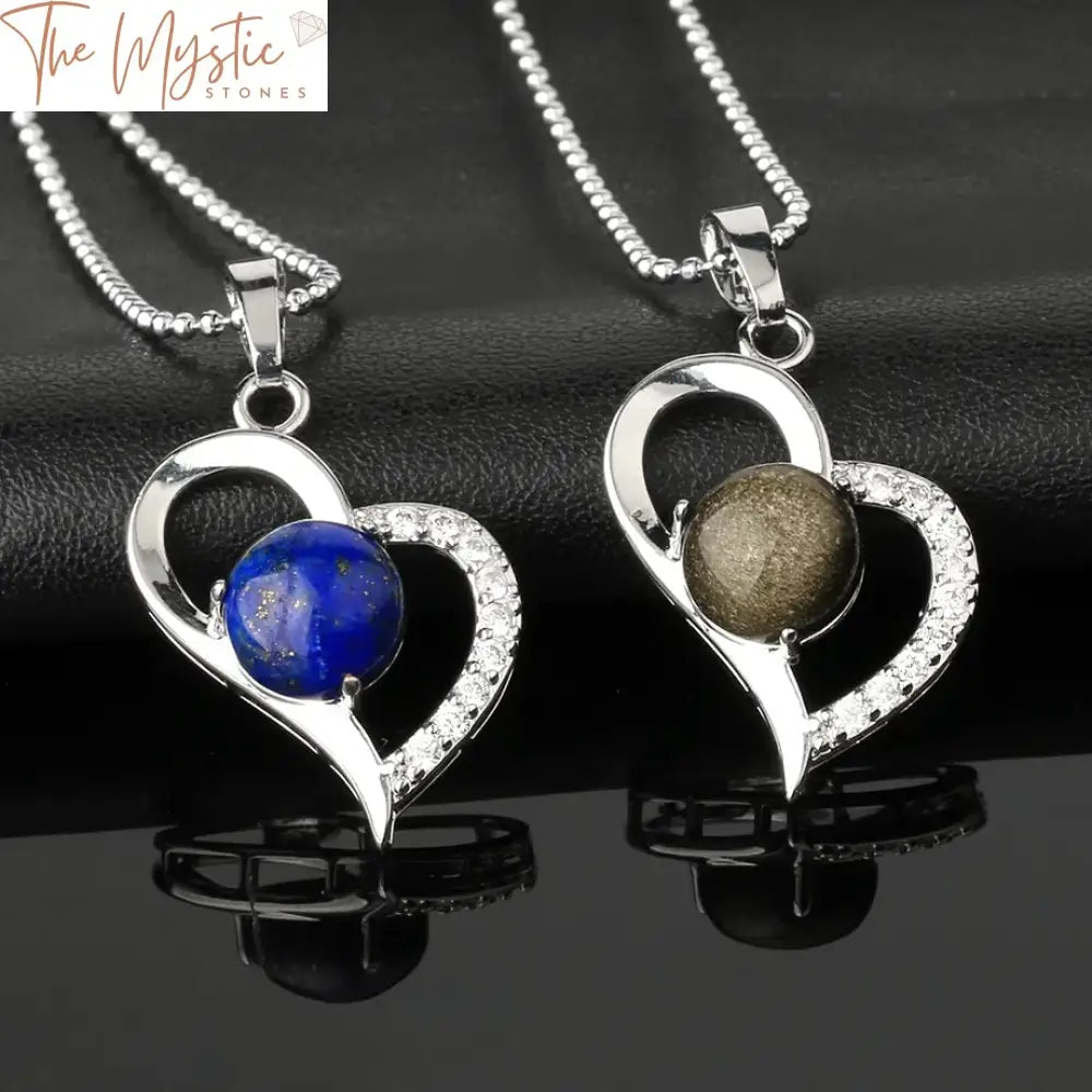 Heartstone Reiki Crystal Pendant Necklace