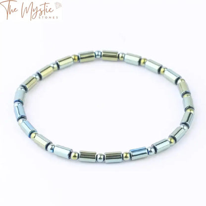 Hematite Magnetic Weave Bracelet