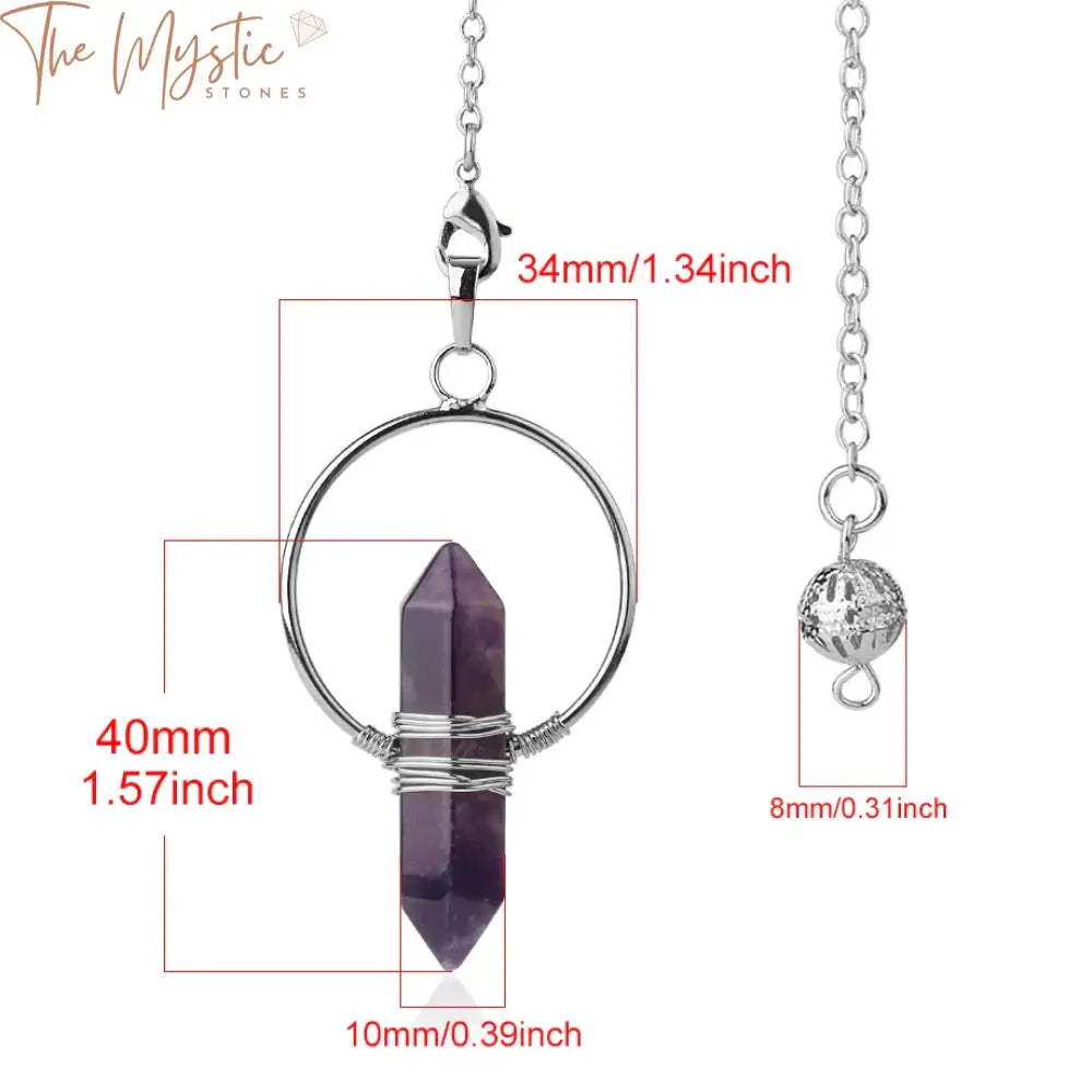 Hexagonal Crystal Gemstone Pendulum