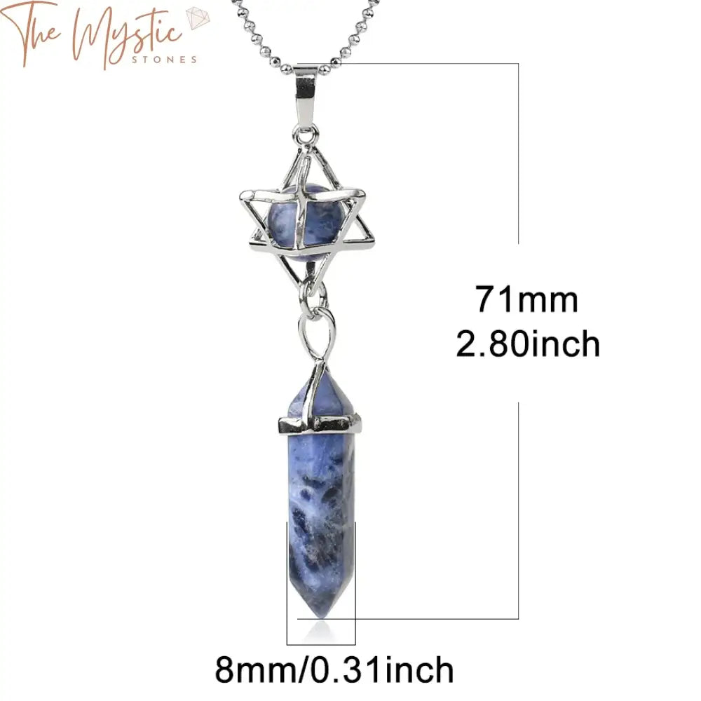 Hexagonal Crystal Healing Pendant Necklace