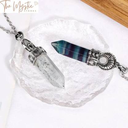 Hexagonal Crystal Pendant Necklace