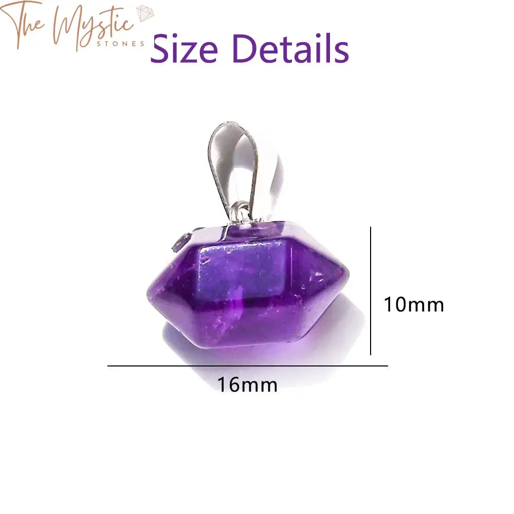 Hexagonal Gemstone Pendant Set - 5Pcs