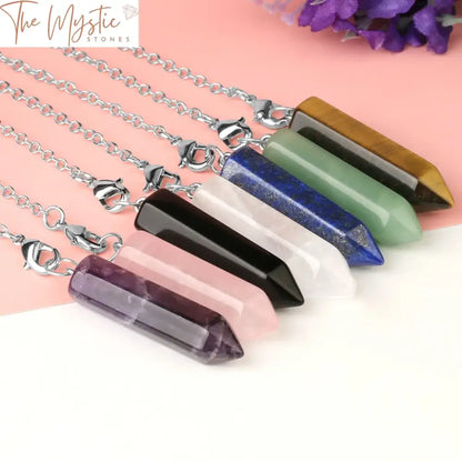 Hexagonal Natural Stone Pendulum