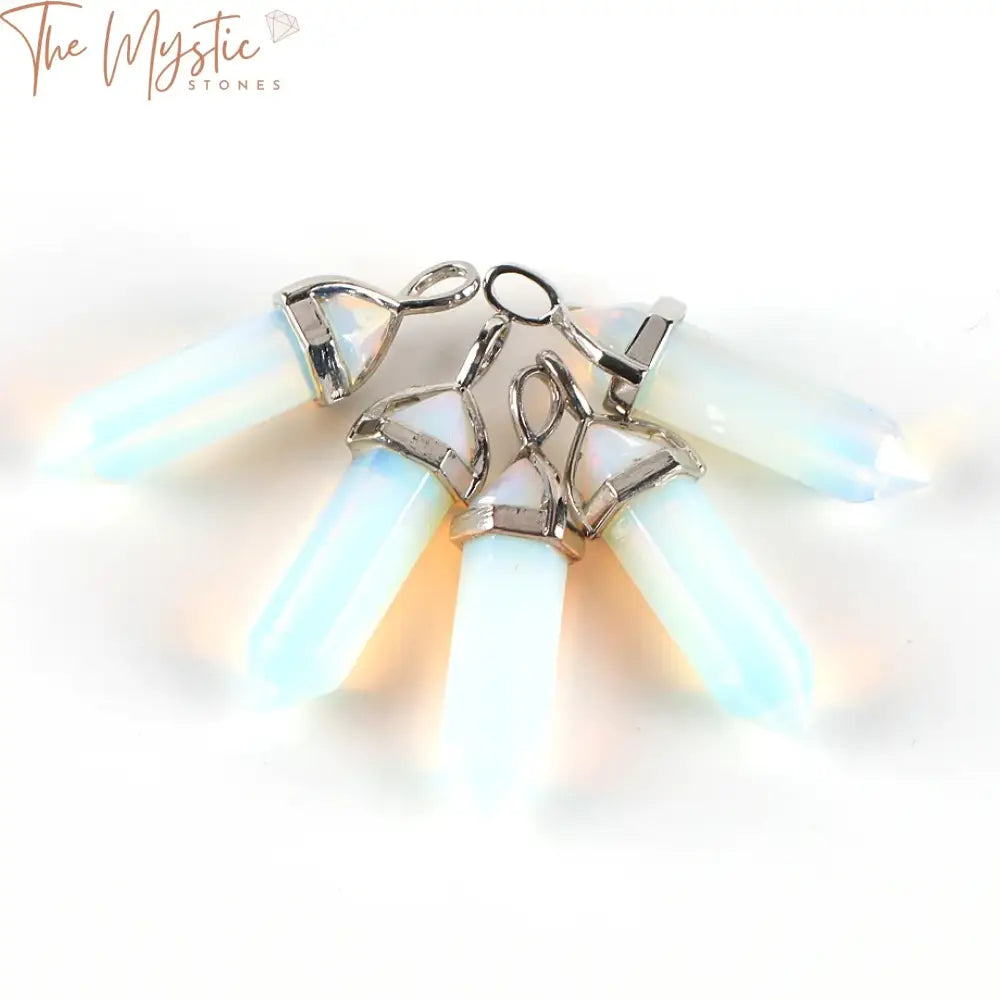 Hexagonal Opal Bullet Necklace