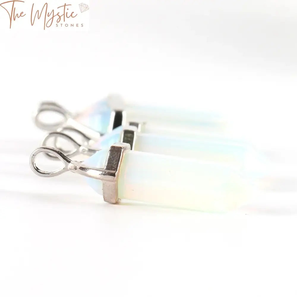 Hexagonal Opal Bullet Necklace