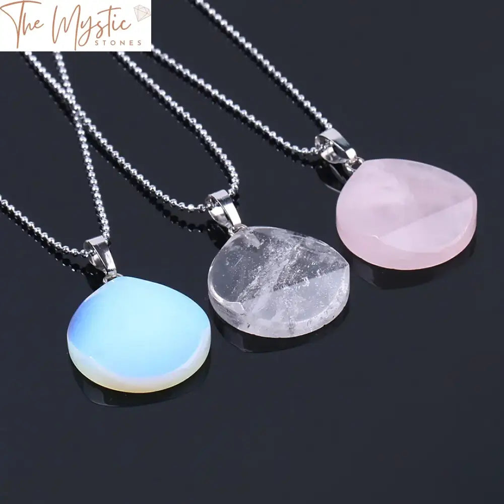 Hexagonal Quartz Crystal Pendant Necklace