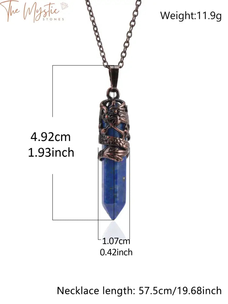 Hexagonal Quartz Crystal Pendant Necklace