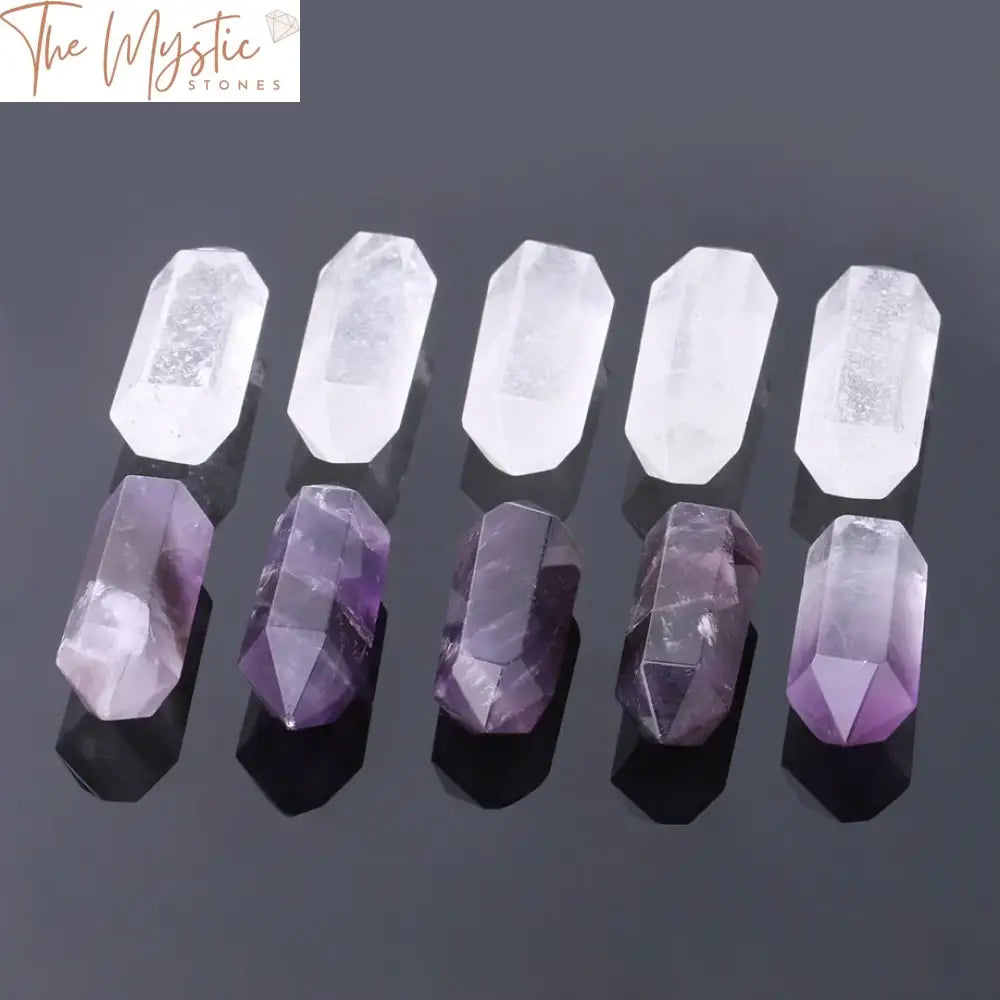 Hexagonal Reiki Quartz Double-Termination Wand