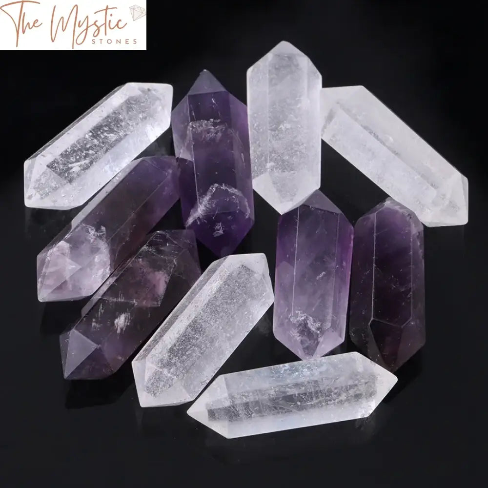 Hexagonal Reiki Quartz Double-Termination Wand