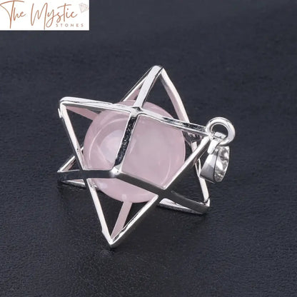 Hexagram Natural Stone Energy Pendant