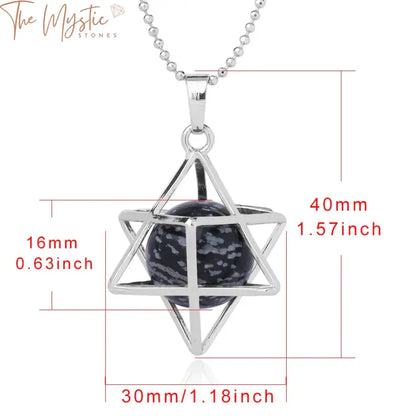 Hexagram Natural Stone Energy Pendant