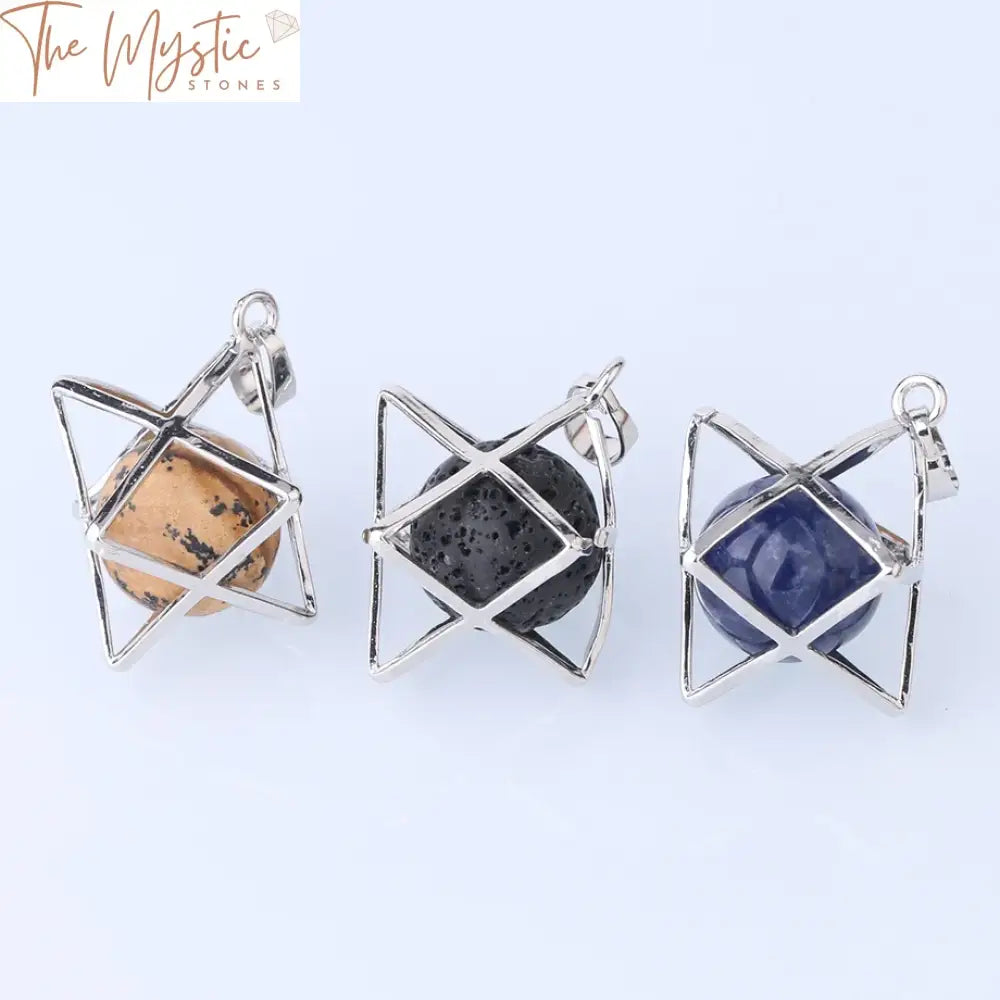 Hexagram Natural Stone Energy Pendant