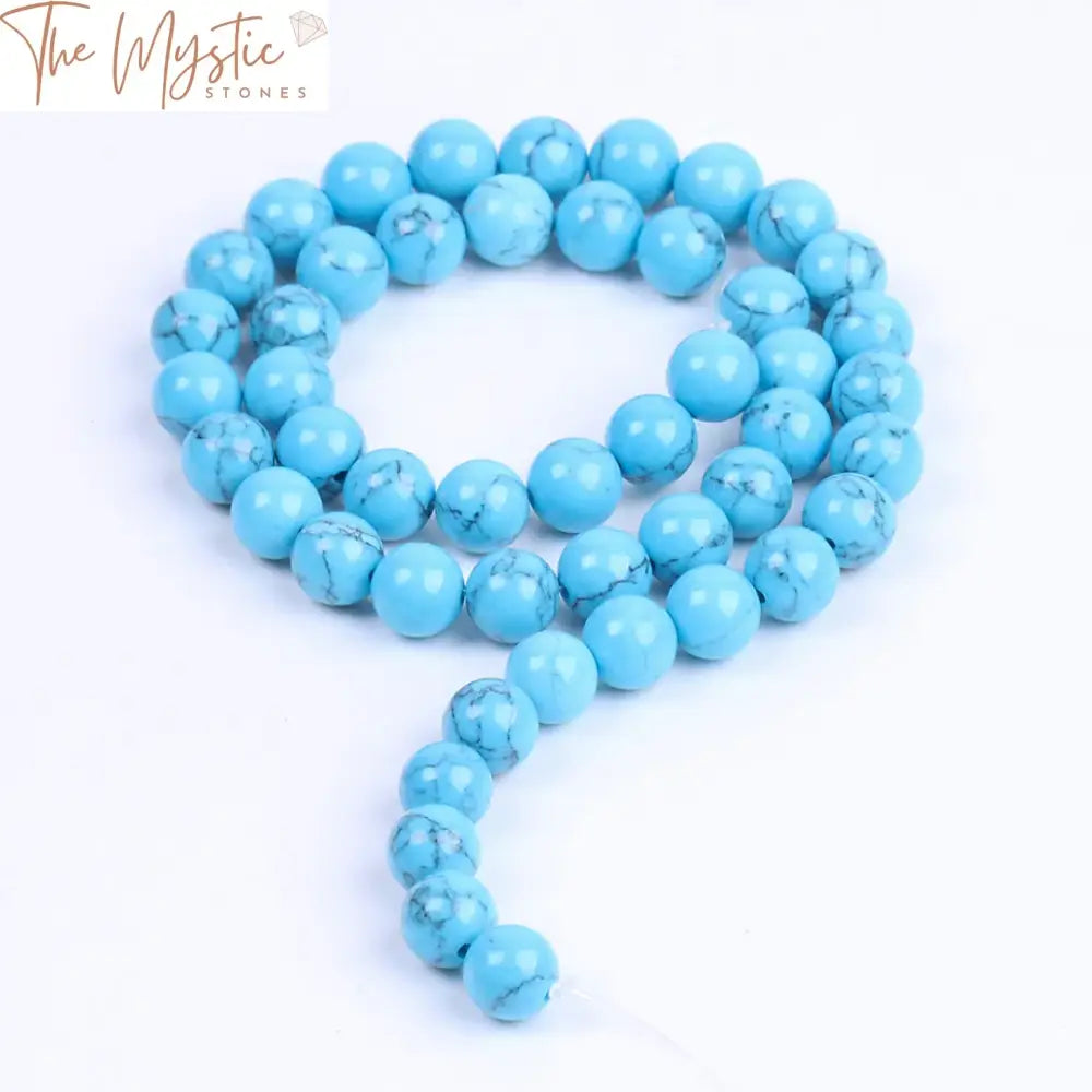 Howlite Turquoise Smooth Beads