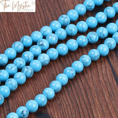 Howlite Turquoise Smooth Beads