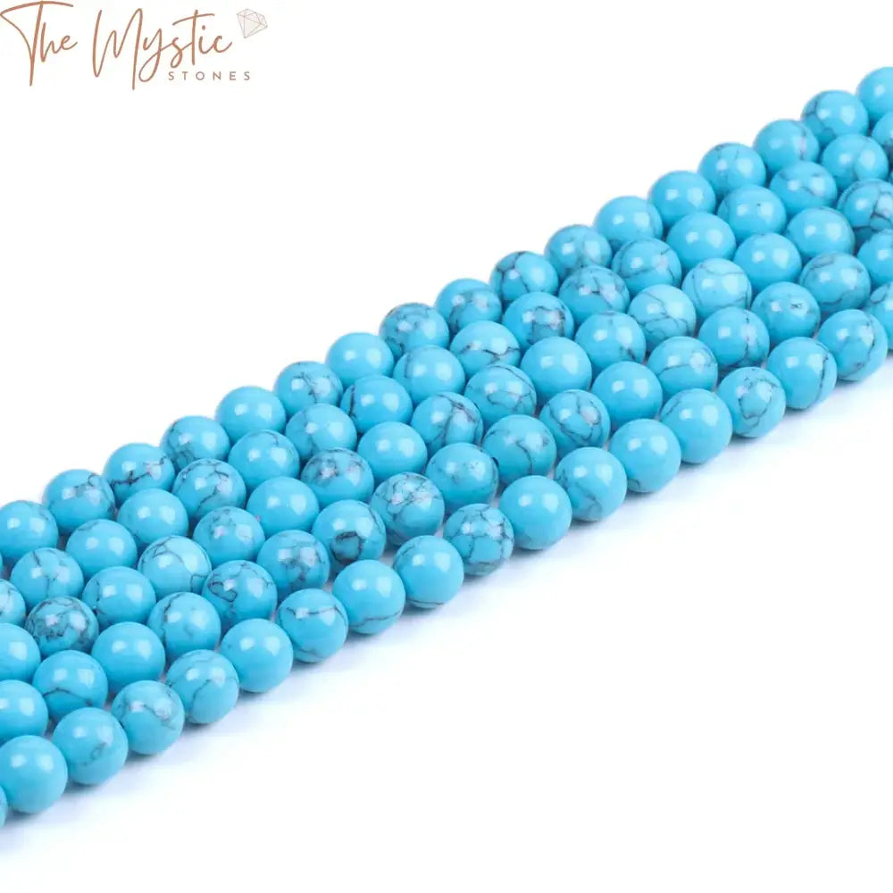 Howlite Turquoise Smooth Beads