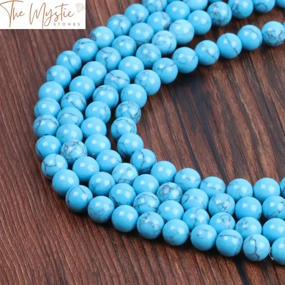 Howlite Turquoise Smooth Beads