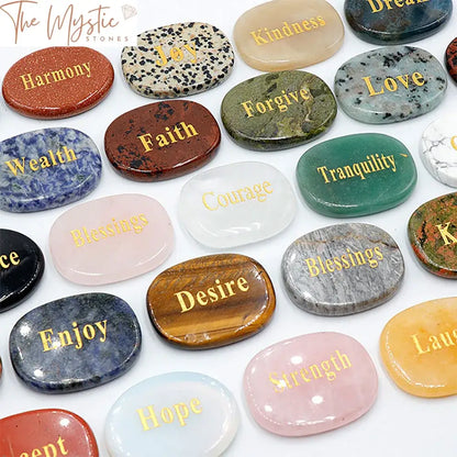 Inspirational Engraved Crystal Stones - Assorted