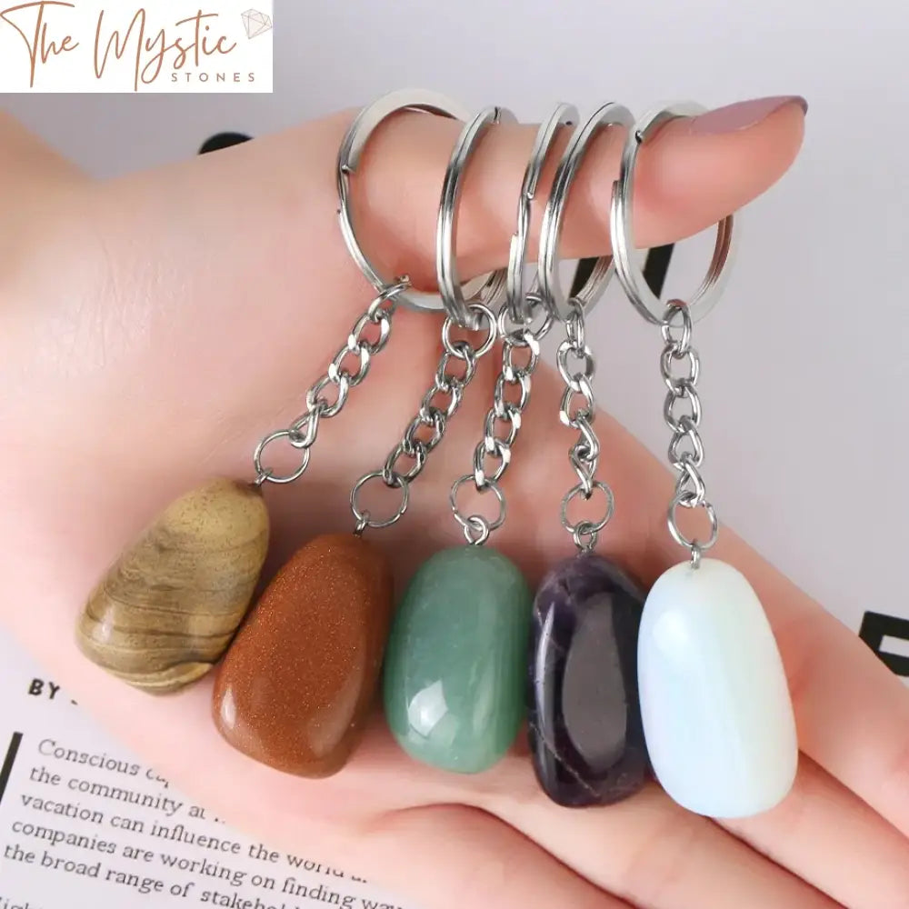 Irregular Crystal Stone Keychain