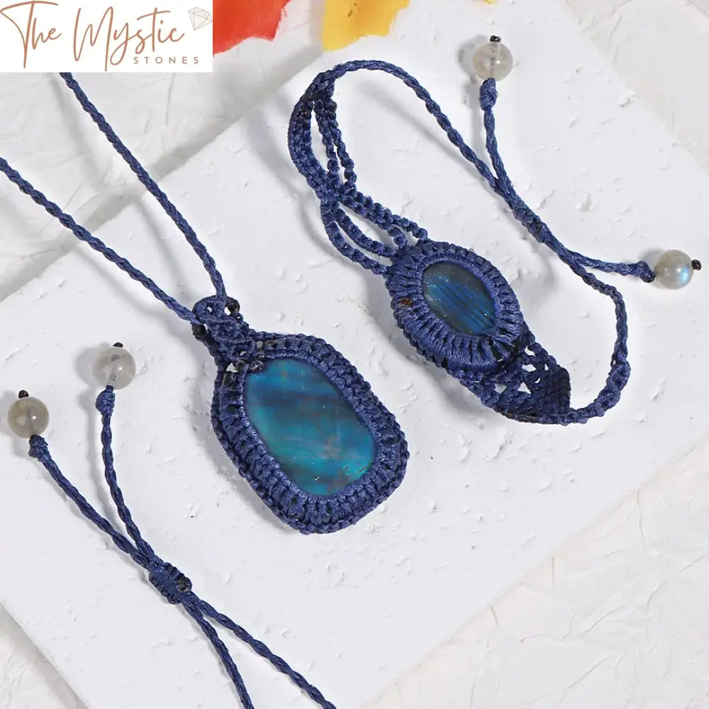 Labradorite Crystal Jewelry Set