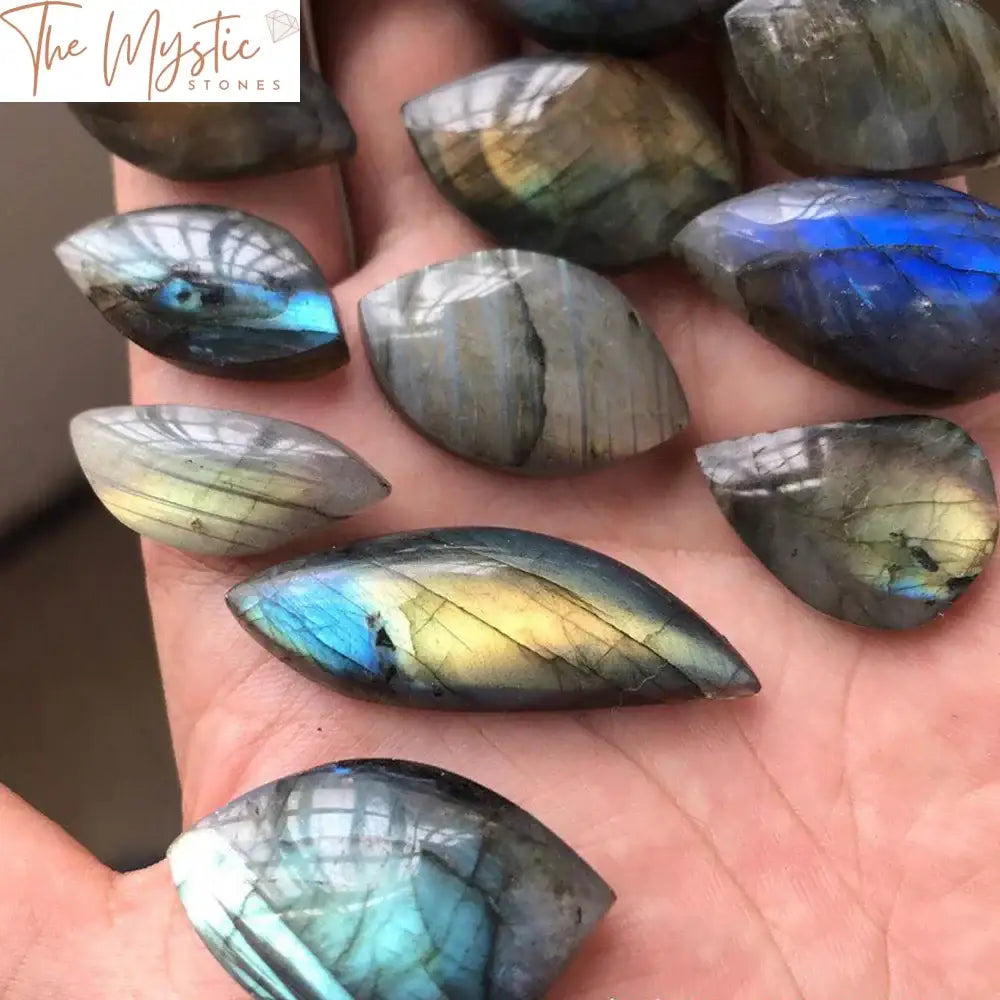 Labradorite Crystal Pendant Set - 10 Pcs