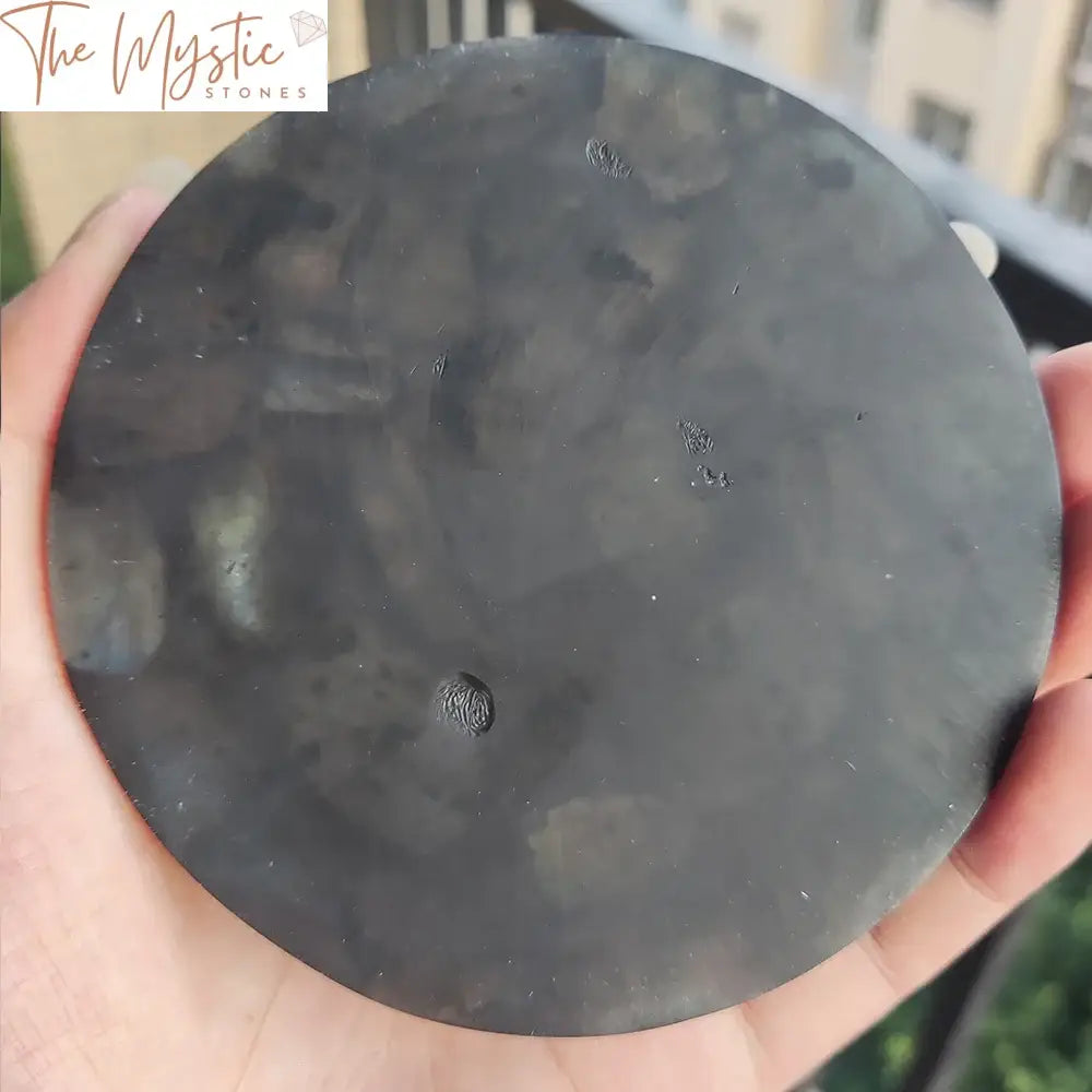 Labradorite Polished Disc 10Cm - Mineral Office Decor