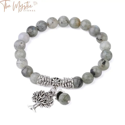 Labradorite Spectrolite Tree Of Life Bracelet