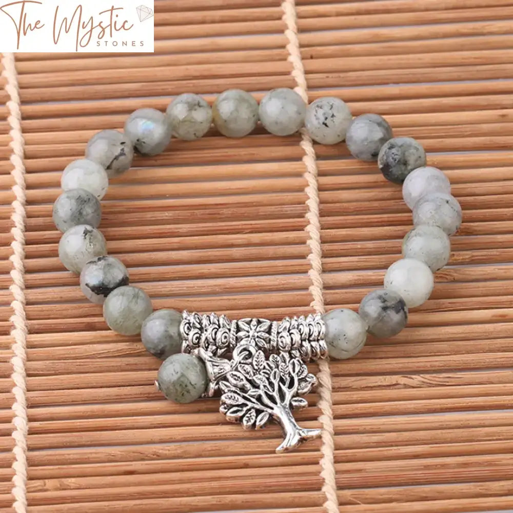 Labradorite Spectrolite Tree Of Life Bracelet