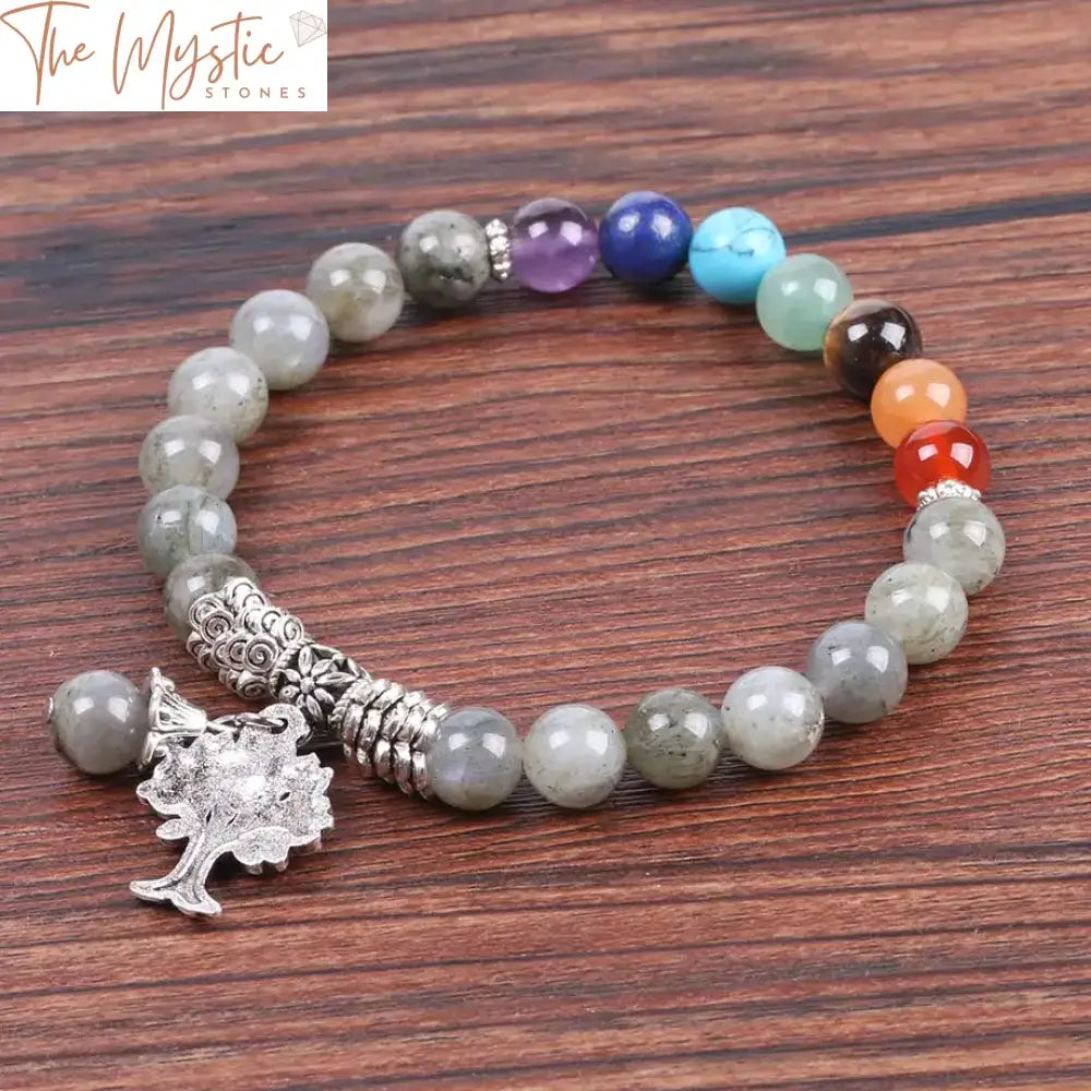 Labradorite Tree Of Life Chakra Bracelet