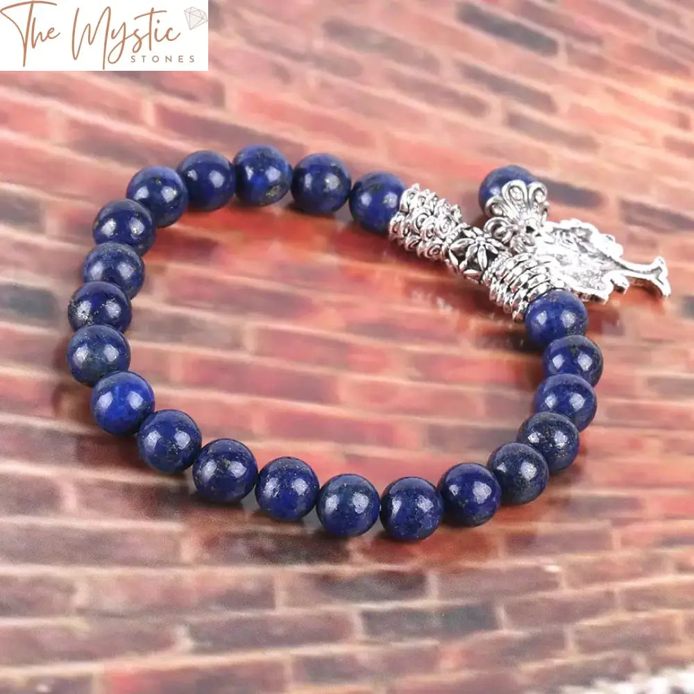 Lapis Lazuli Chakra Bracelet With Tree Of Life Charm