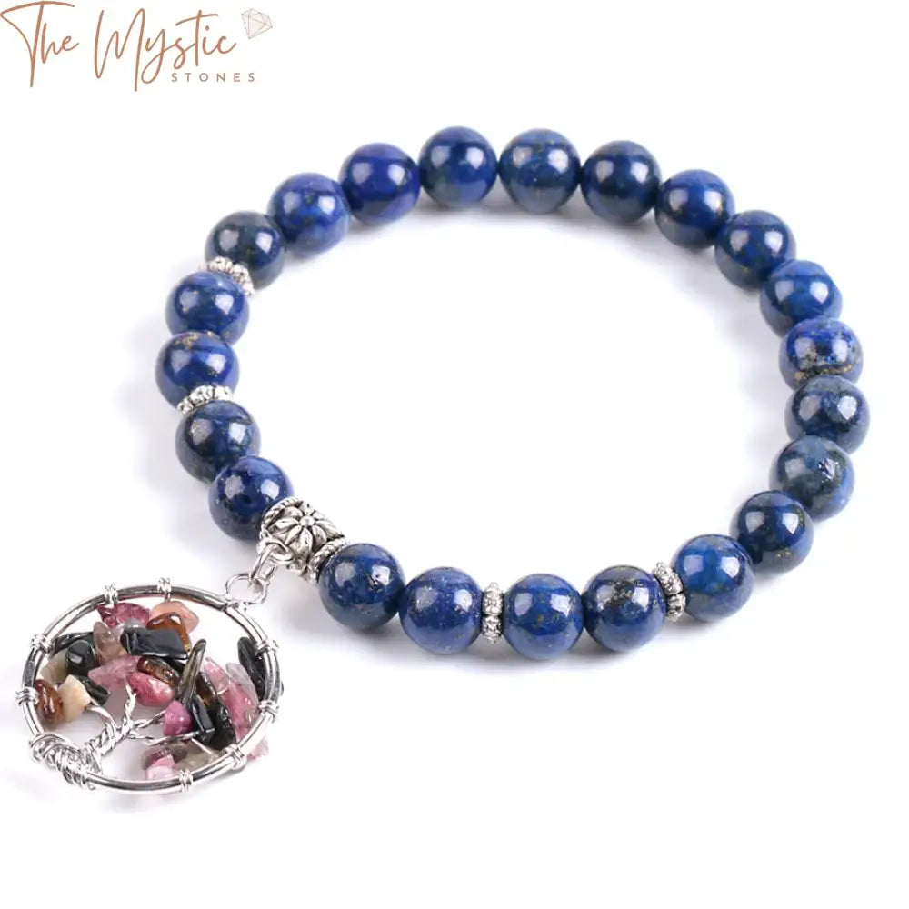 Lapis Lazuli Chakra Tree Bracelet