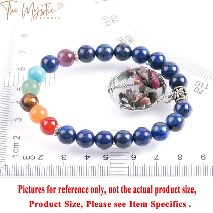 Lapis Lazuli Chakra Tree Bracelet