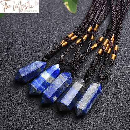 Lapis Lazuli Double Point Crystal Pendant