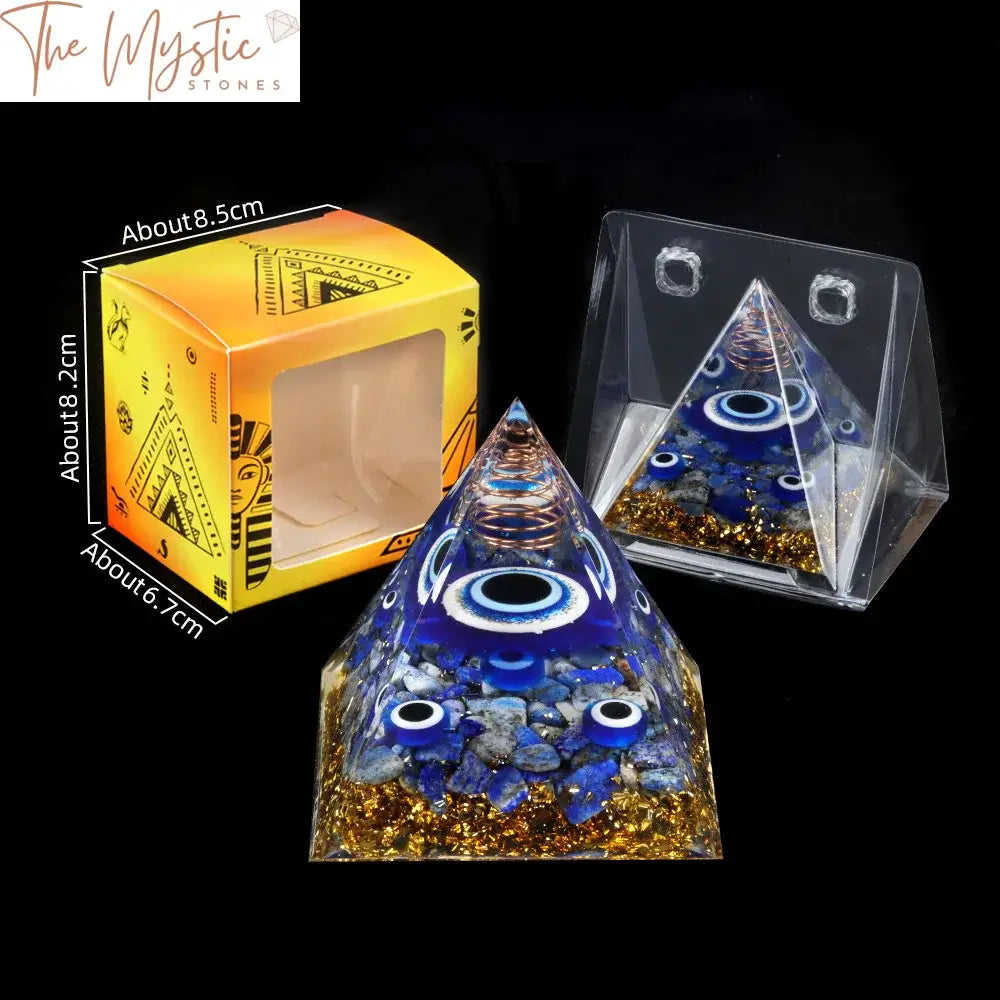 Lapis Lazuli Evil Eye Pyramid