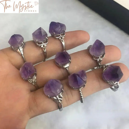 Lavender Amethyst Chakra Ring