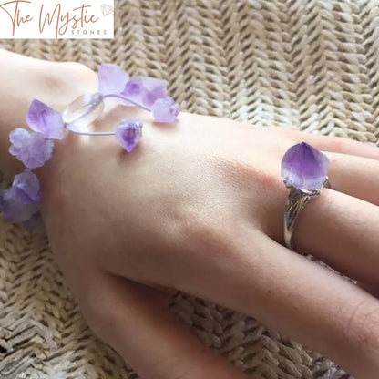 Lavender Amethyst Chakra Ring