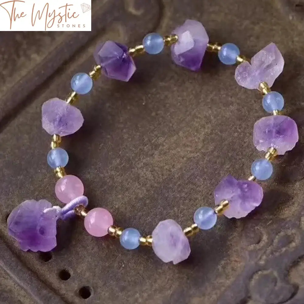 Lavender Amethyst Reiki Healing Bracelet