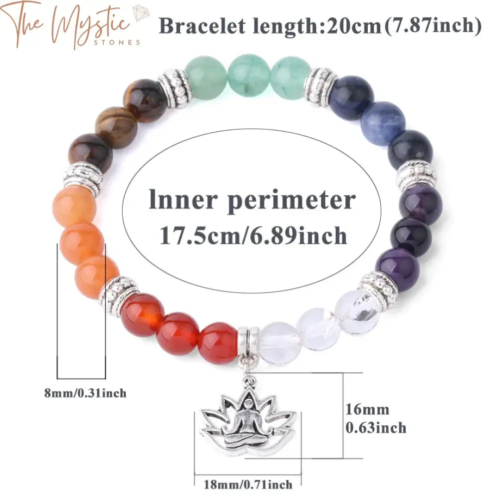 Lotus Chakra Stone Bracelet