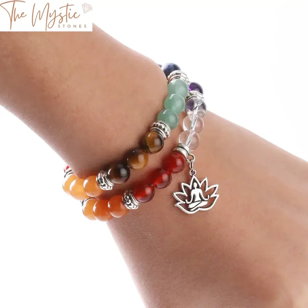 Lotus Chakra Stone Bracelet