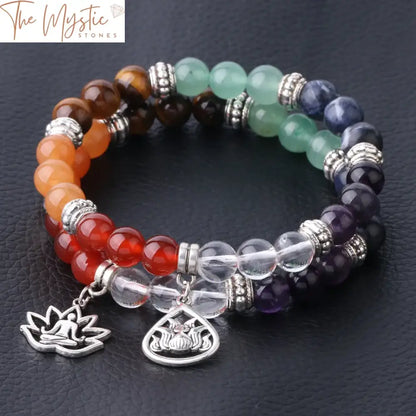 Lotus Chakra Stone Bracelet