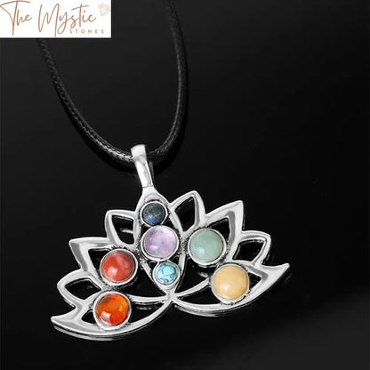 Lotus Flower 7 Chakra Healing Necklace