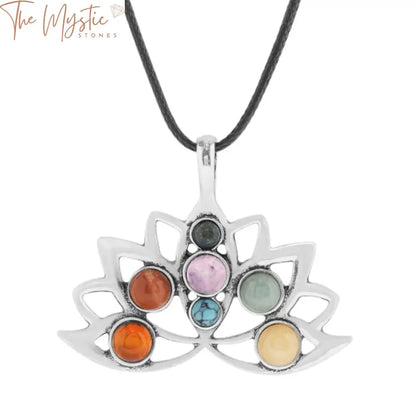 Lotus Flower 7 Chakra Healing Necklace