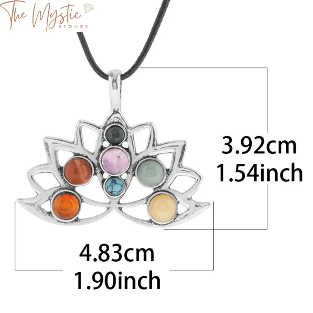 Lotus Flower 7 Chakra Healing Necklace