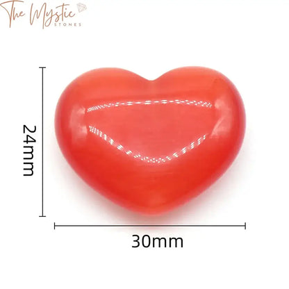 Love Heart Cat Eye Gemstone 30Mm