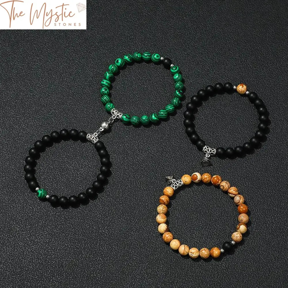 Lover’s Crystal & Tiger Eye Magnetic Bracelets